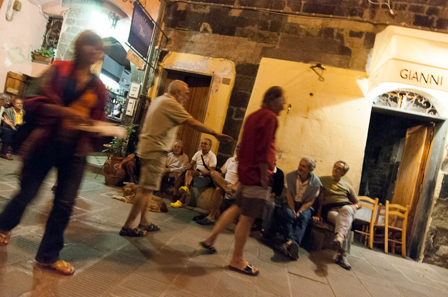 Vernazza Locals Hang Out on Street