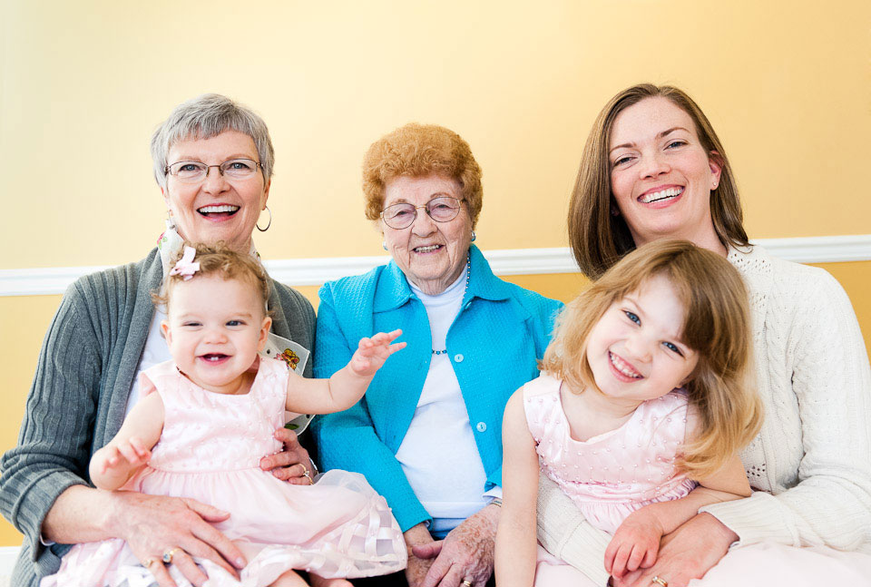 Family, Child, Four Generations, Spring, Virginia, VA
