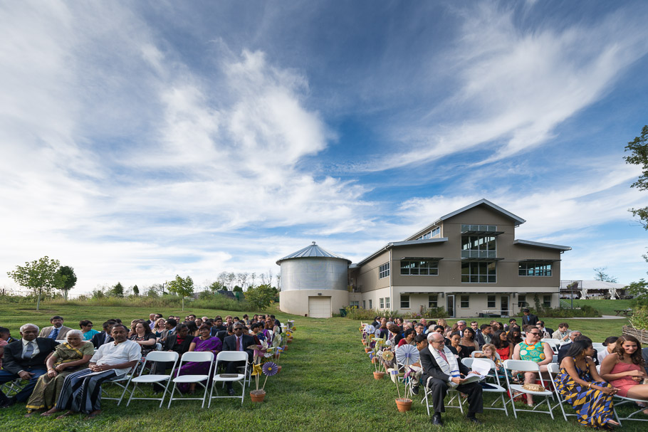 The lawn in the back where the ceremony took place