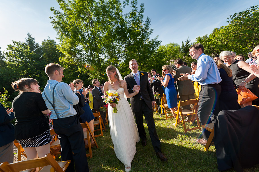 Leaving the ceremony site