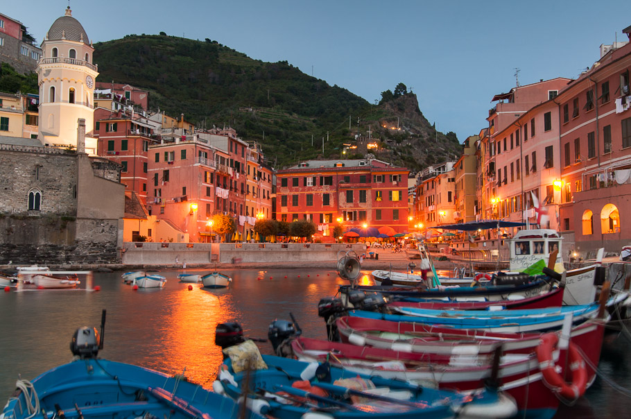 Vernazza Harbor at Dusk