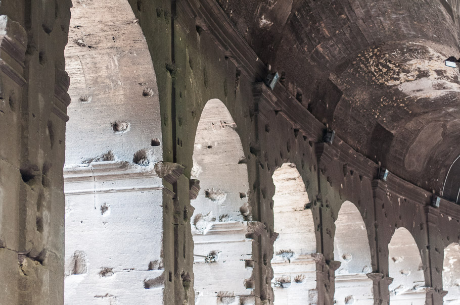 the Colosseum arches