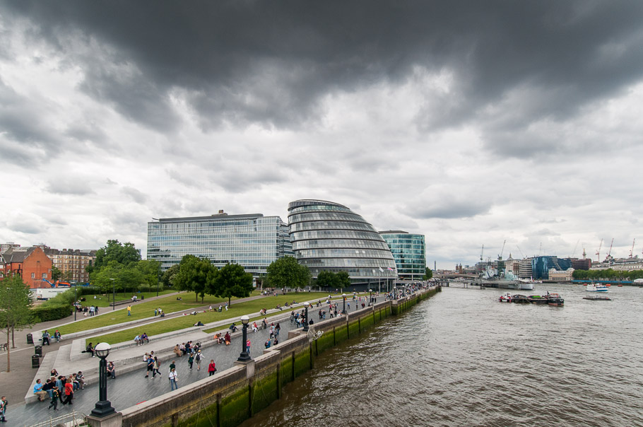 A view from Tower Bridge