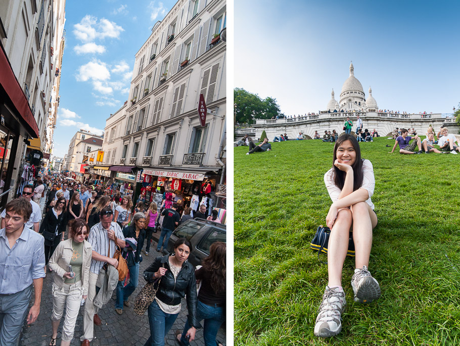 Despite being quite run down, Montmartre still attracts crowds including tourists like us. Beware of scams!